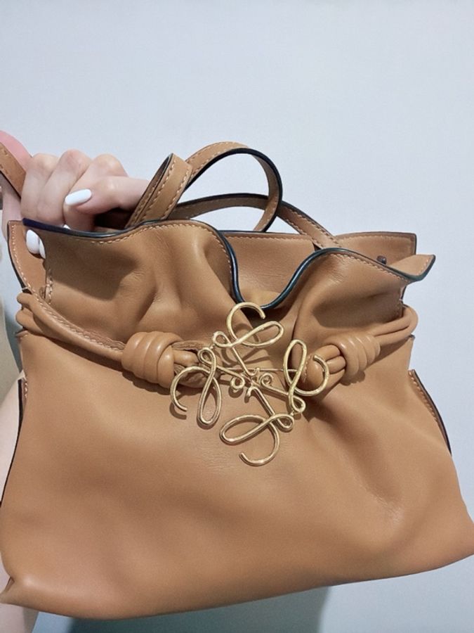 二手9成5新 Loewe Flamenco Medium焦糖色-2