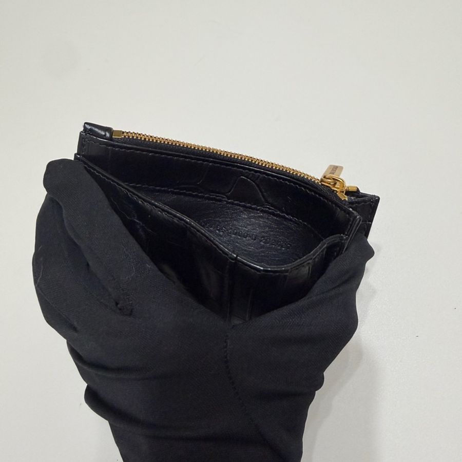 914intheair 『全新閒置』balenciaga 巴黎世家 鱷魚壓紋 一字錢包卡包-30