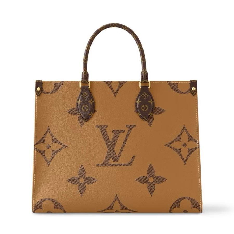 《選品》 市價12萬Louis Vuitton路易威登經典ONTHEGO Monogram Reverse托特/肩背起來-8