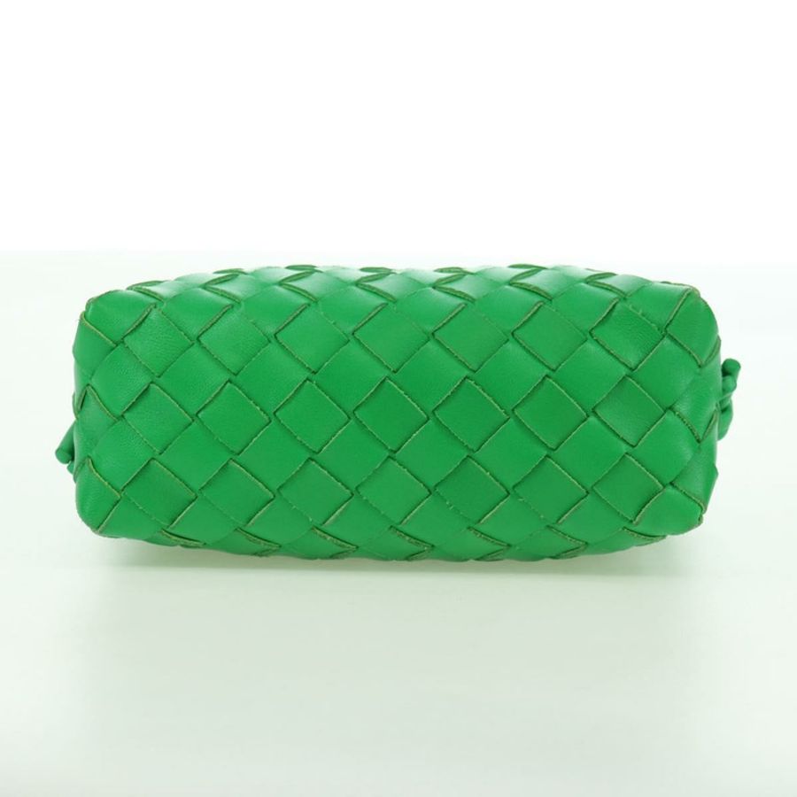 【日本直送】BOTTEGA VENETA INTRECCIATO 皮革肩背包 綠色金色 正品 179425V-4