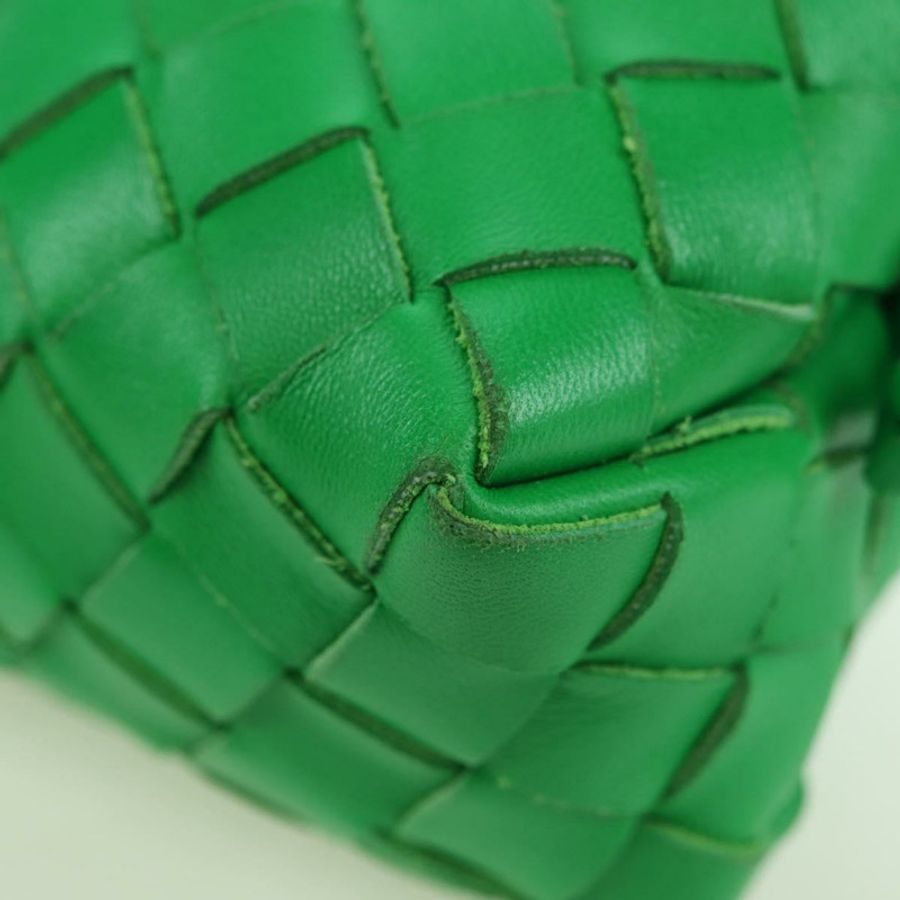 【日本直送】BOTTEGA VENETA INTRECCIATO 皮革肩背包 綠色金色 正品 179425V-15