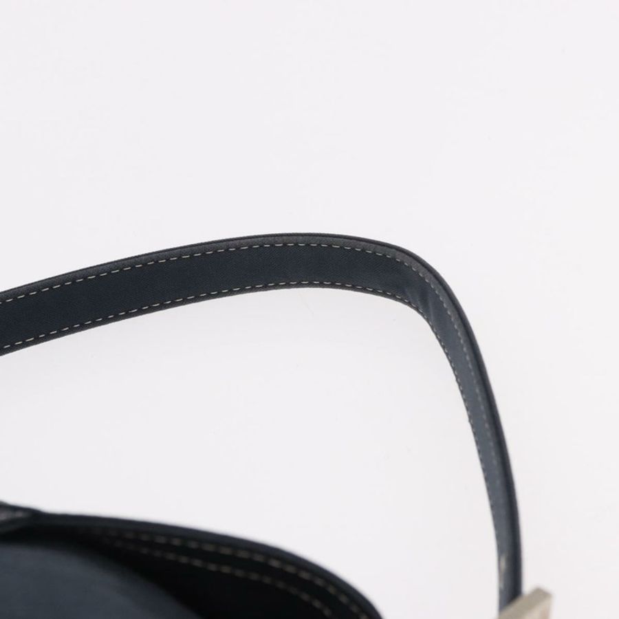 【日本直送】FENDI Mamma Baguette 肩背包 帆布 海軍藍 銀色 正品 187625V-7