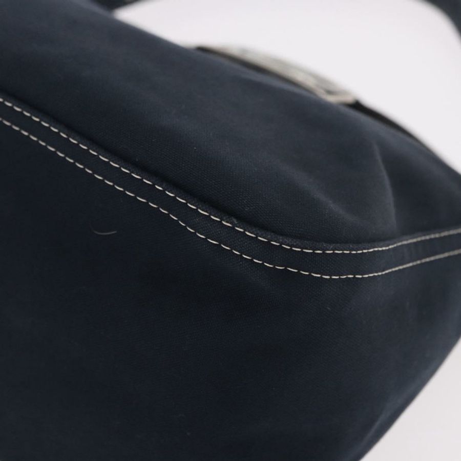 【日本直送】FENDI Mamma Baguette 肩背包 帆布 海軍藍 銀色 正品 187625V-10