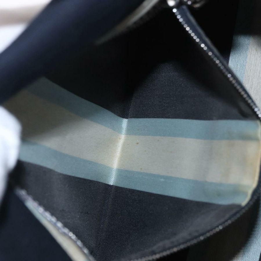 【日本直送】FENDI Mamma Baguette 肩背包 帆布 海軍藍 銀色 正品 187625V-22