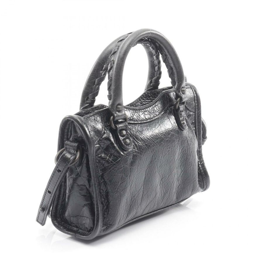 BALENCIAGA Le City Nano 2Way 單肩手提包 8196712ABEK1000 黑色皮革 全新-1