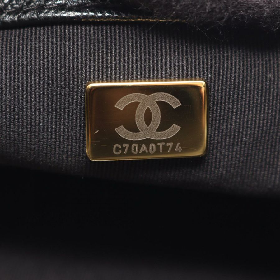 香奈兒 (CHANEL) 絎縫肩背包 AS3757 粒面小牛皮 黑色 二手 女士-4
