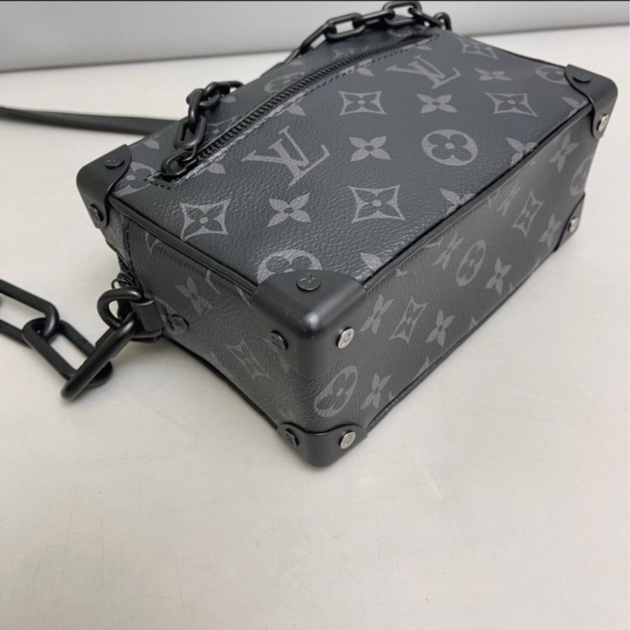 寶藏男孩包款❤️🔥Lv路易威登黑色老花黑武士mini soft trunk盒子包單肩斜挎鏈條包-21