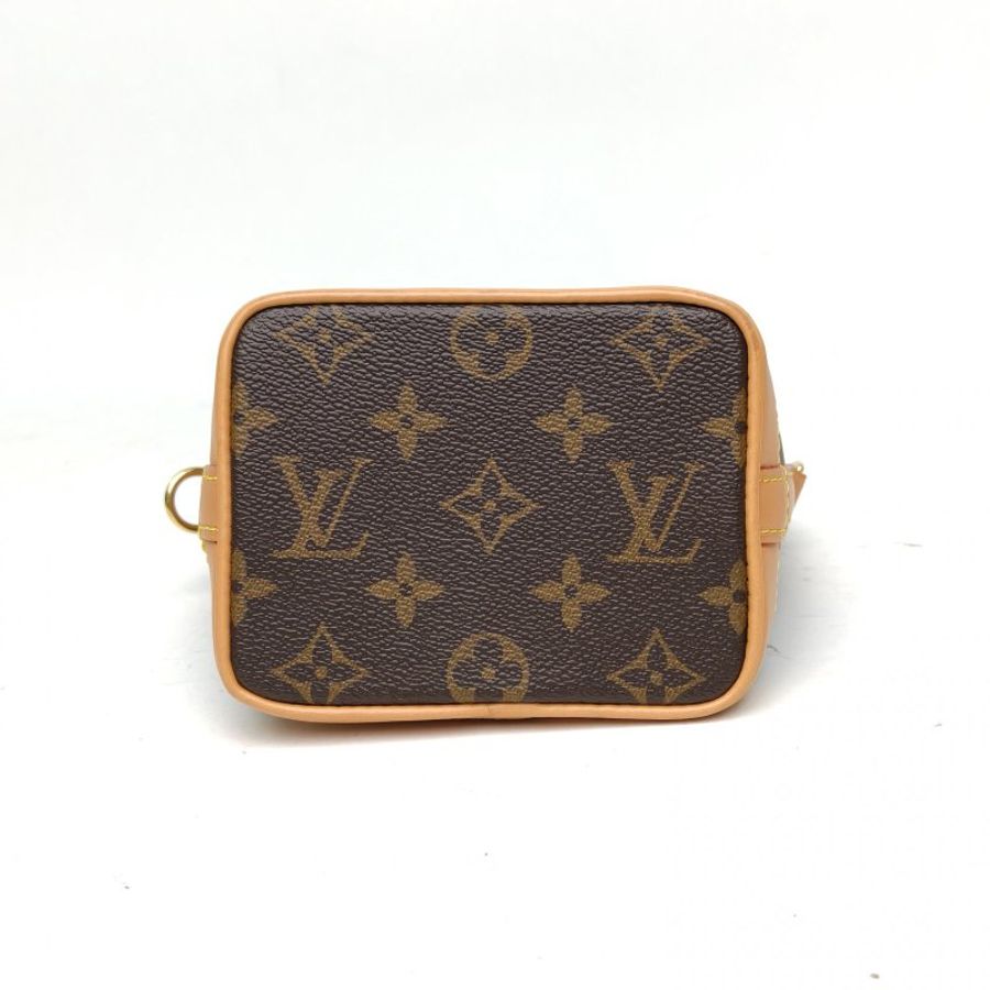 LOUIS VUITTON NOÉ水桶包Nano老花PVC金扣晶片肩背包-4