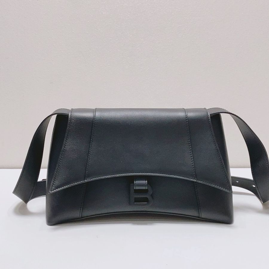 【威選精品】 🖤 BALENCIAGA Downtown 黑色沙漏包 中號 🖤-2