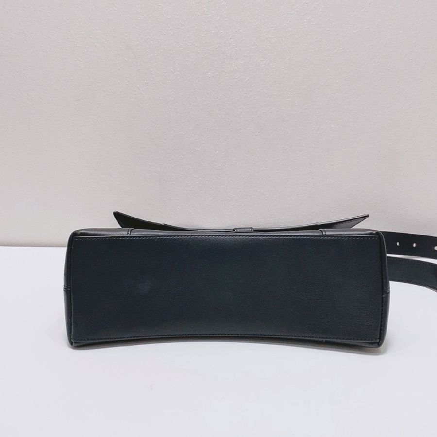 【威選精品】 🖤 BALENCIAGA Downtown 黑色沙漏包 中號 🖤-10