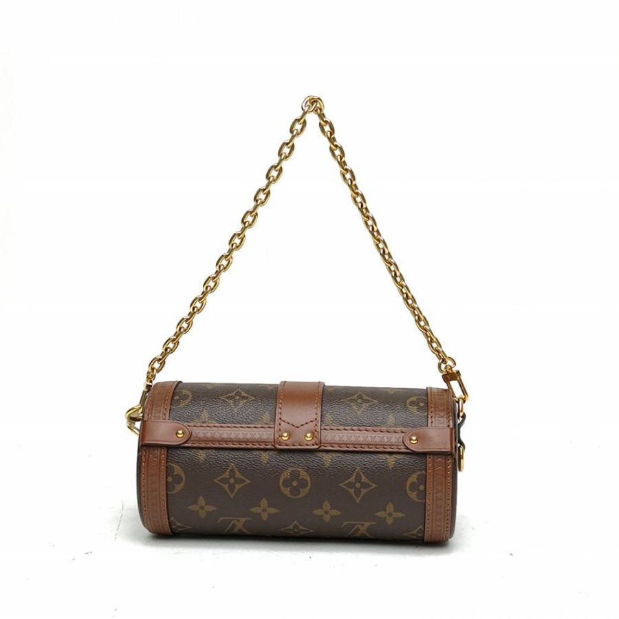 LOUIS VUITTON 巴比龍TRUNK鏈條圓桶包老花PVC晶片肩背包-2