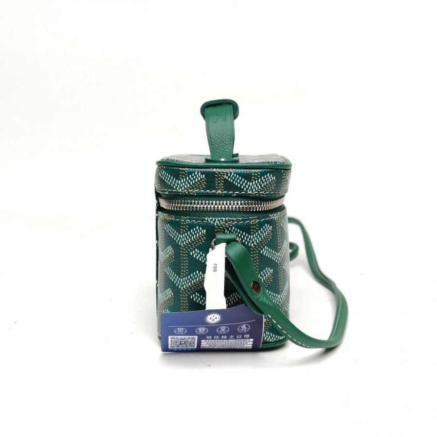 GOYARD 綠色PVusenano化妝包肩背包-3
