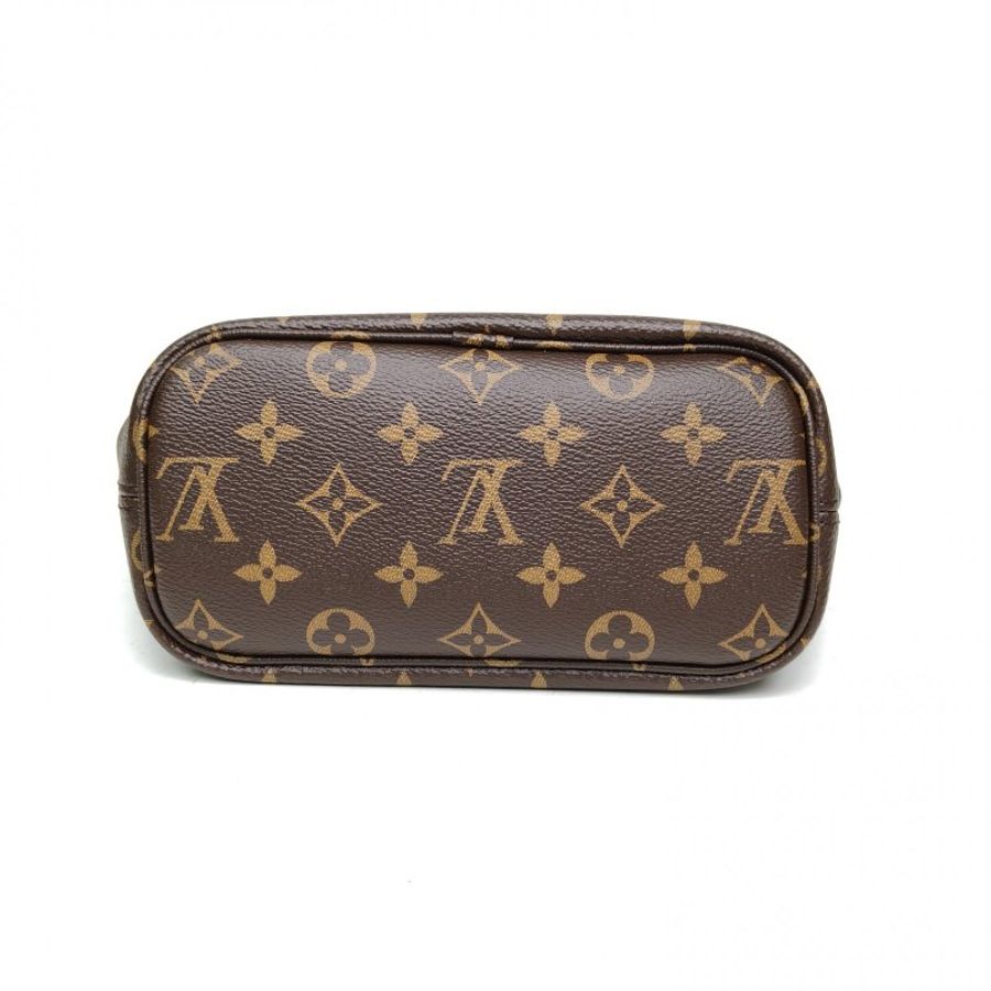 LOUIS VUITTON 老花PVC晶片NeverfullBB黑色配皮肩背包-4