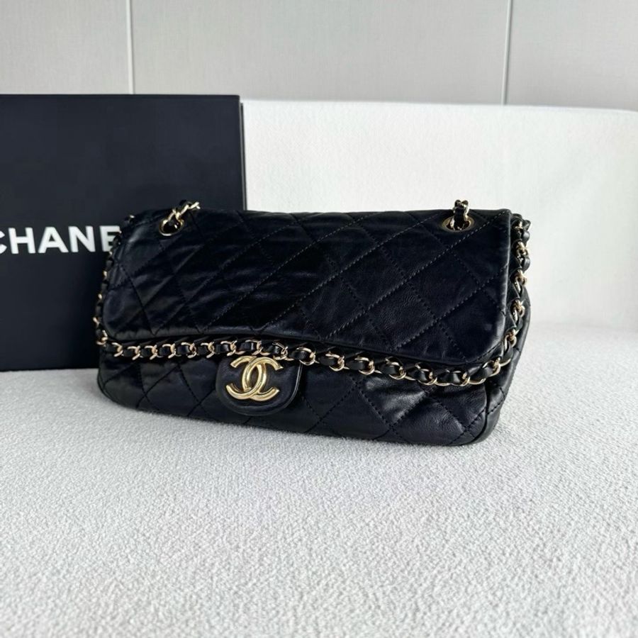 【威選精品】 🖤 CHANEL 黑金 CF 滾邊鏈條包 🖤-2