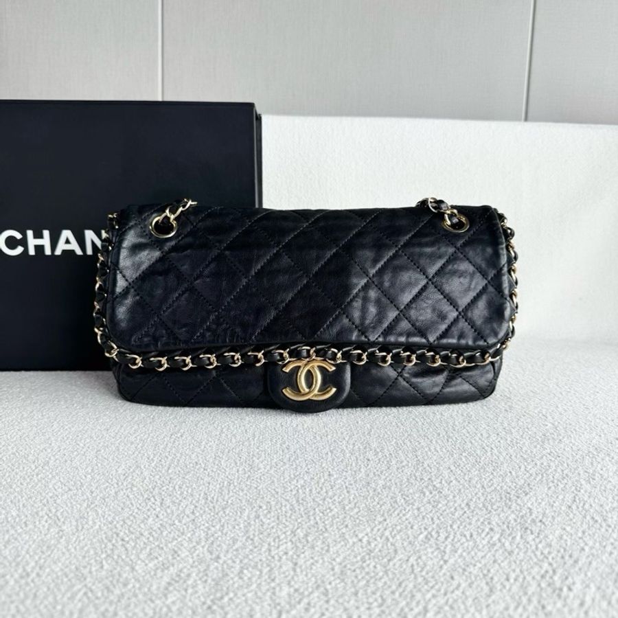 【威選精品】 🖤 CHANEL 黑金 CF 滾邊鏈條包 🖤-7