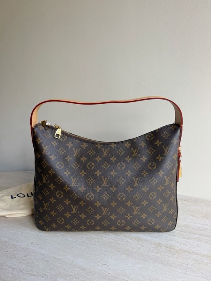 Louis Vuitton 路易威登老花Slouchy中號單肩包+芯片 底長40cm。-1