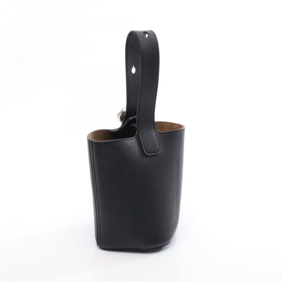 LOEWE Pebble Bucket Mini 斜背單肩包 AANBBBMX311100 黑色皮革-1