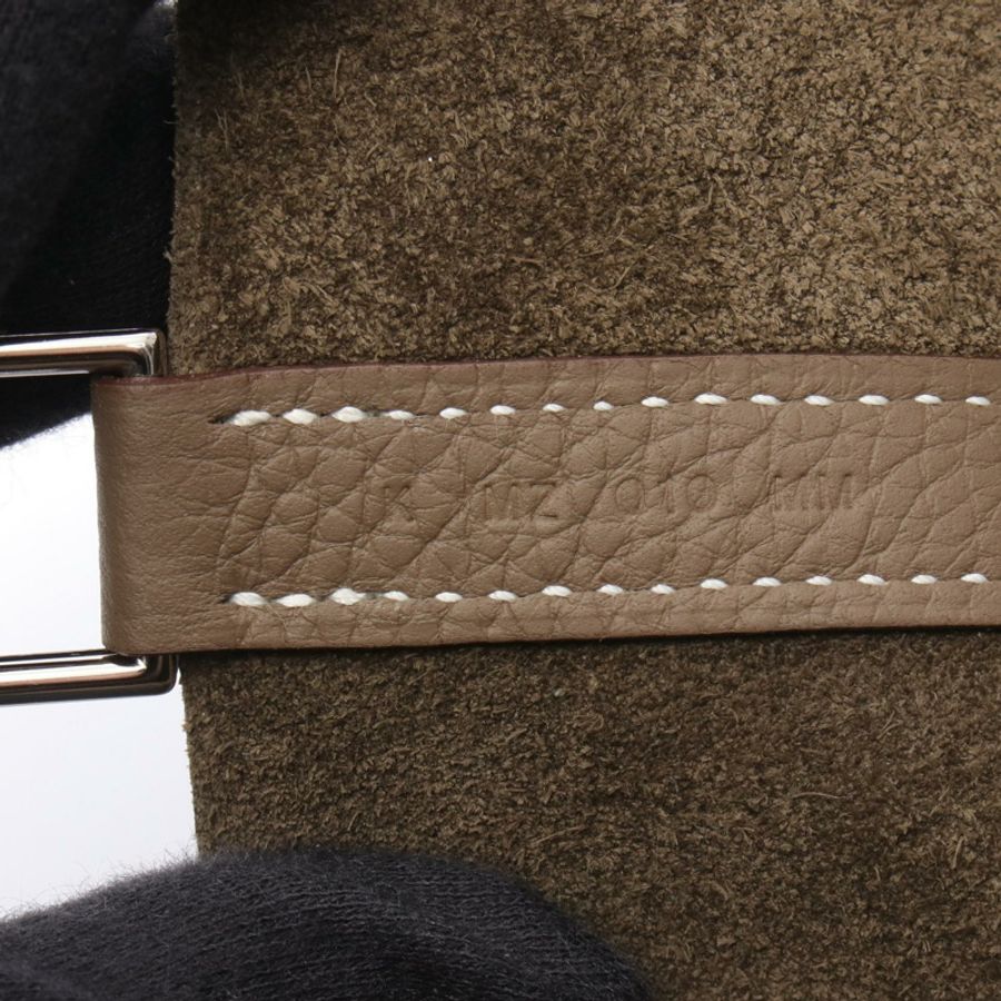 愛馬仕 Picotin Lock PM 托特水桶包 K Taurillon Clemence Etoupe 灰色 SHW-4