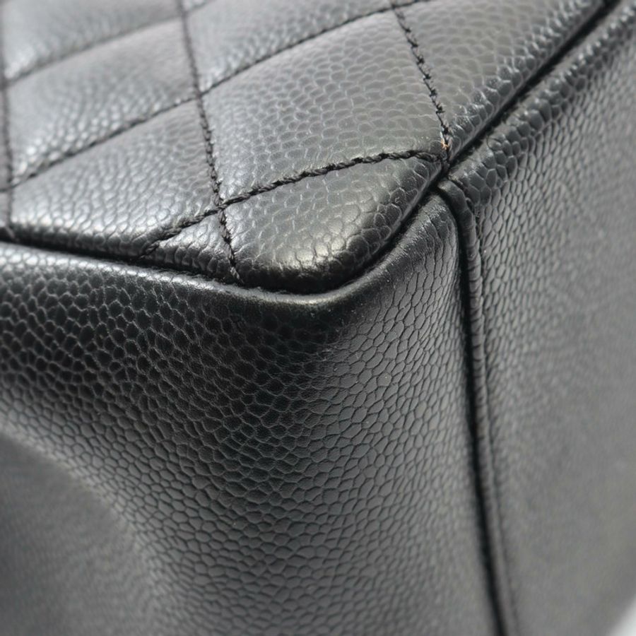 香奈兒 (CHANEL) Matelasse Chain Grand Shopping GST 手提包 A50995 小牛皮 黑色 SHW CC-5