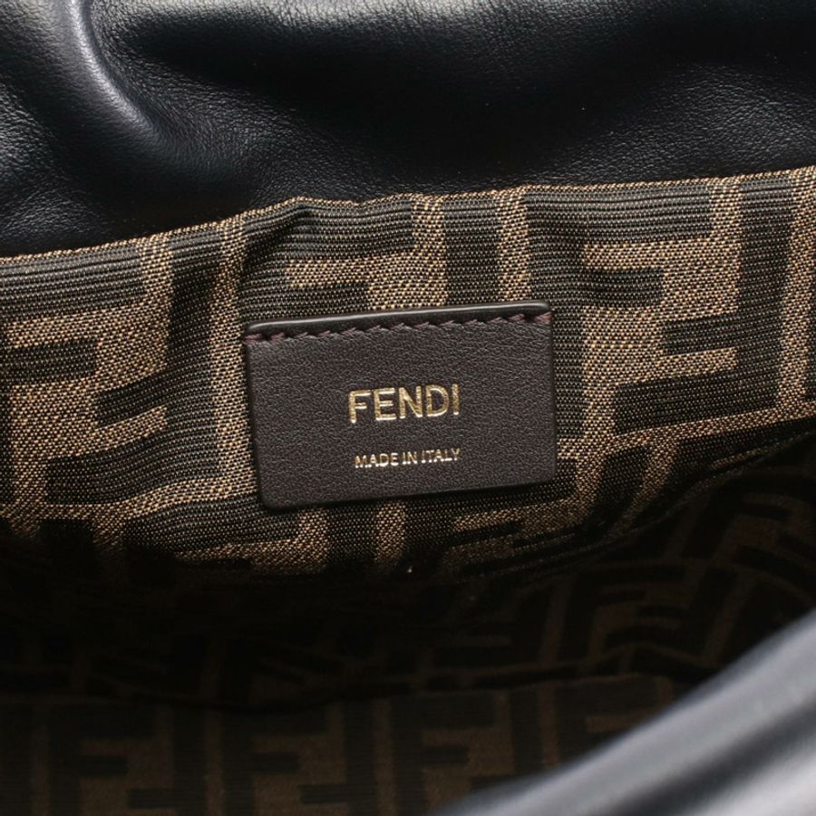 FENDI 女士黑色真皮雙肩包 8BZ057AYJ1F0KUR 全新-3