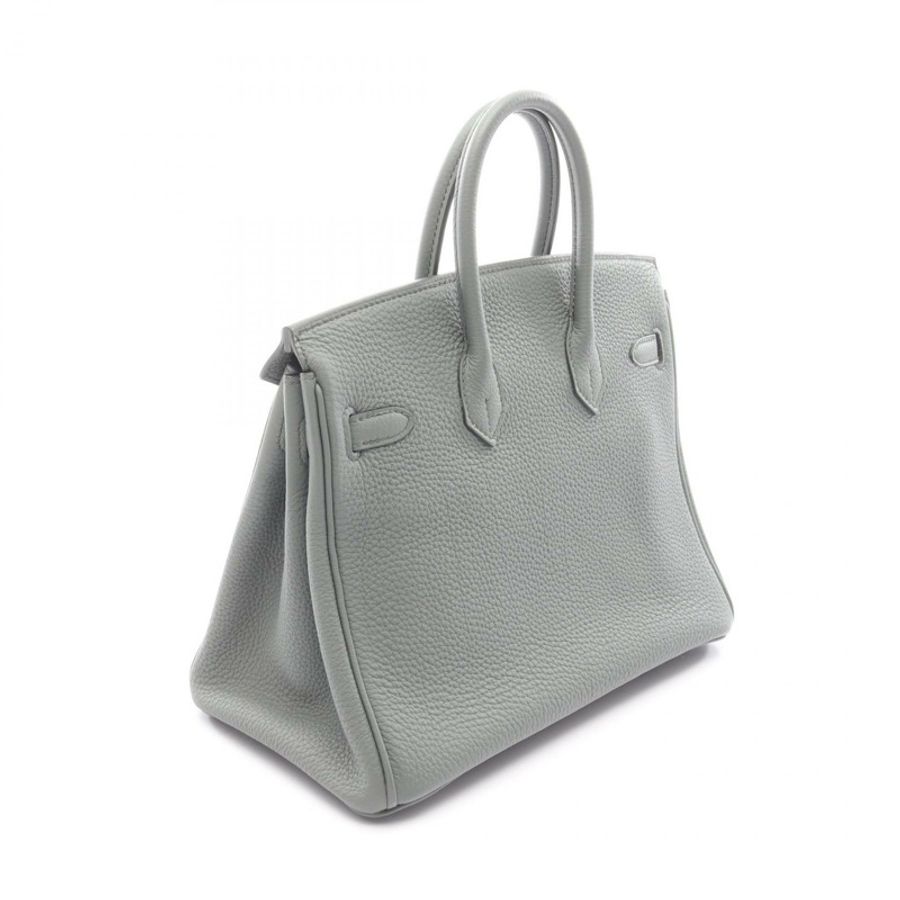 HERMES Birkin 25 手提包 D Togo 皮革 Vert amande 二手 女士 GHW-1