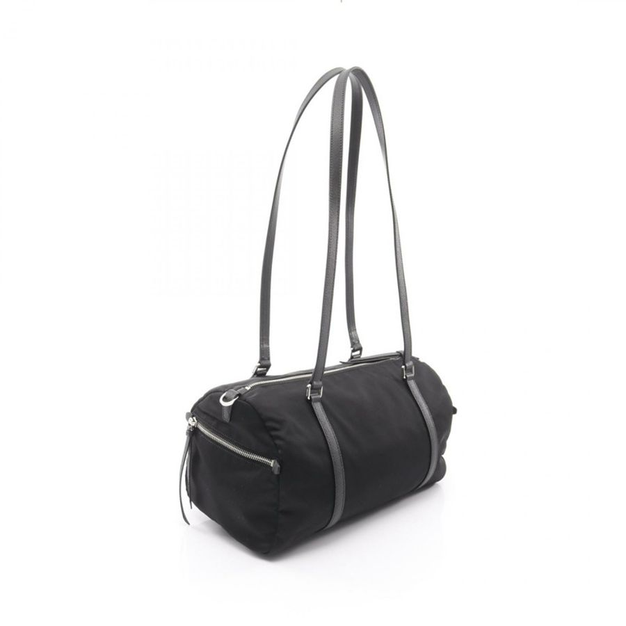 PRADA TESSUTO + SAFFIAN 兩用旅行包/肩背包 1BB154R064F0632 尼龍 Saffiano 皮革 黑色 全新 女士-1