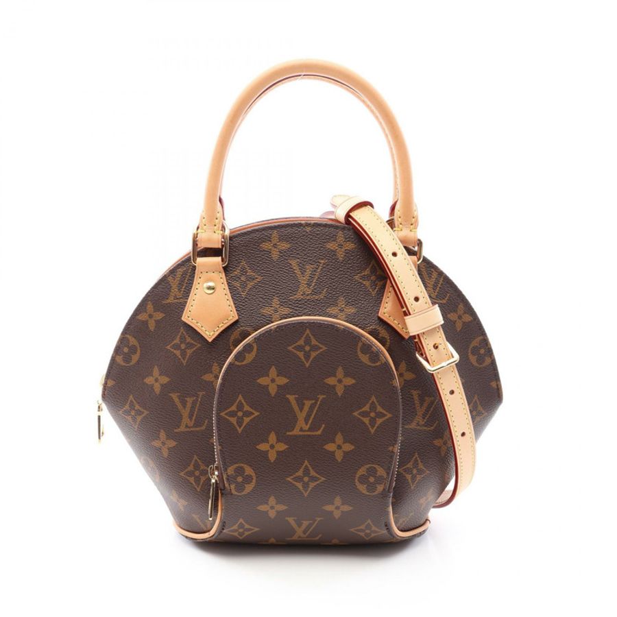 路易威登 Ellipse PM Monogram 2WAY 手提包 M46196 PVC塗層帆布皮革棕色二手女士-0