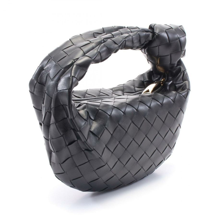 BOTTEGA VENETA 迷你 Jodie 手提包 651876VCPP58425 黑色真皮 全新 女士-1