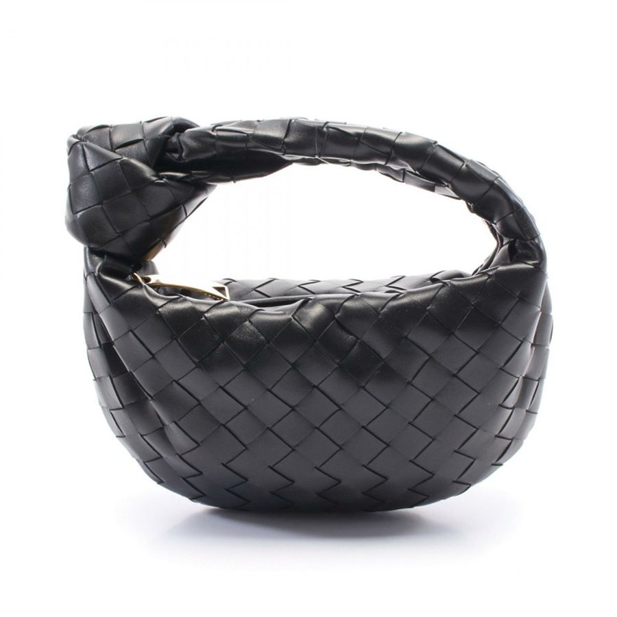 BOTTEGA VENETA 迷你 Jodie 手提包 651876VCPP58425 黑色真皮 全新 女士-0