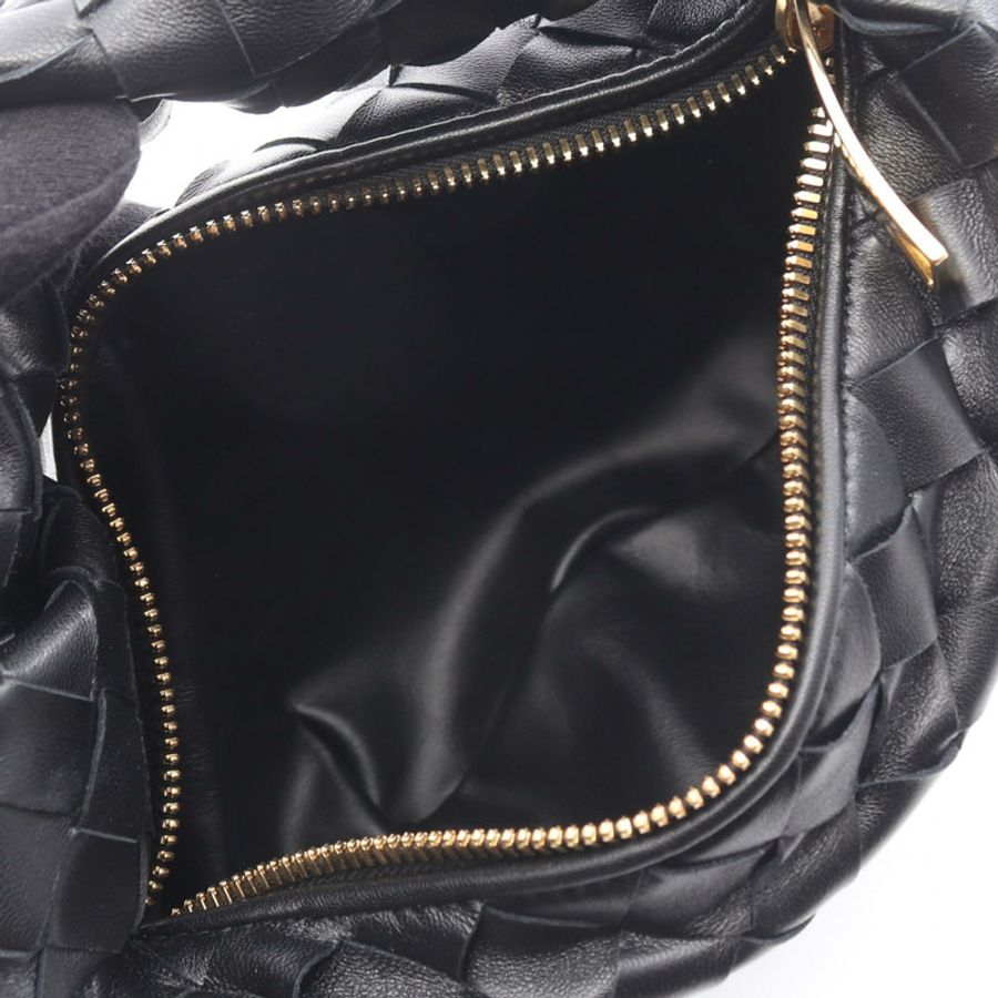 BOTTEGA VENETA 迷你 Jodie 手提包 651876VCPP58425 黑色真皮 全新 女士-2