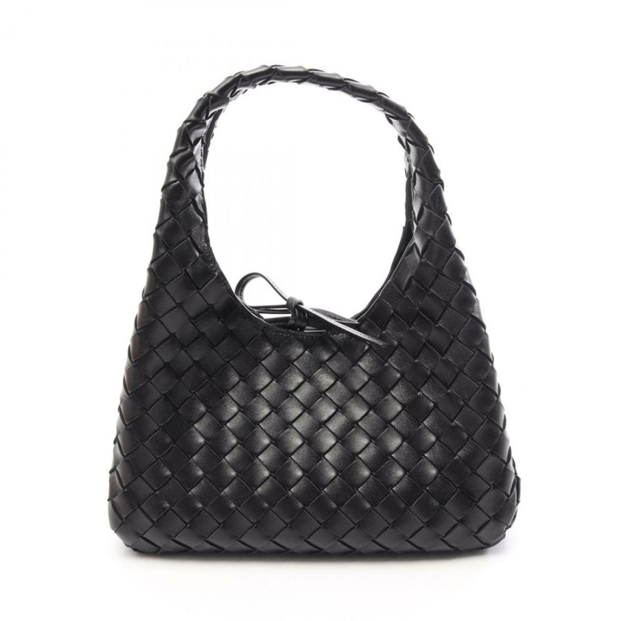 BOTTEGA VENETA 女士 Campana 小號手提包 854248V4SC01019 黑色真皮 全新-0