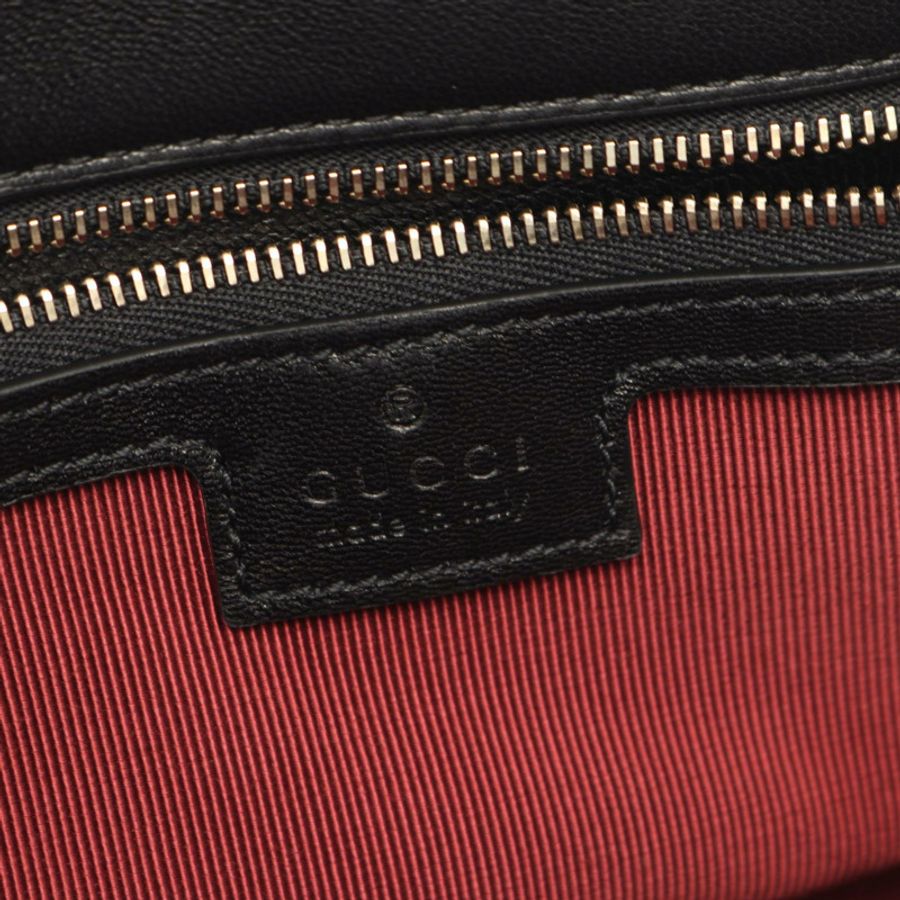 GUCCI GG Marmont 中型單肩包 837267AAE381000 黑色皮革 全新 女士-3