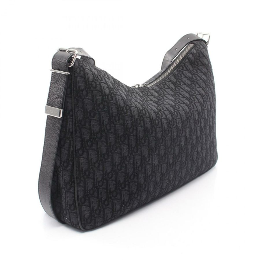 Christian Dior Slider Zip Hobo 大肩斜背包 1LEHO066YKY_H03E BK-1