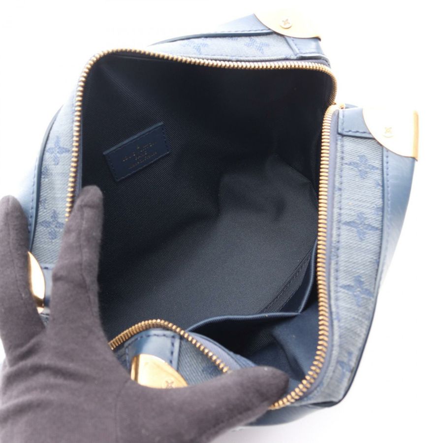 路易威登 Soft Trunk 肩背包 M44723 Monogram 牛仔布海軍藍 LV-2