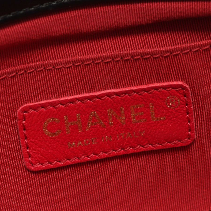 香奈兒 (CHANEL) 絎縫鏈條單肩包,羊皮材質,黑色,金色五金,二手女款-3