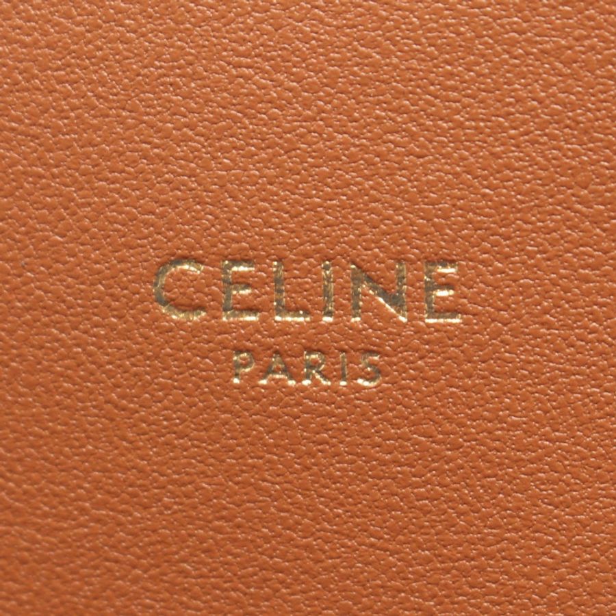 CELINE 經典 Triomphe 肩背包 191242BZ404LU 帆布 黑色 棕色 全新-3