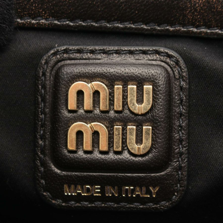 Miu Miu Bau NAPPA OLD 手提包 5BB173AF6PF0201 皮革 棕色 全新 女士-3