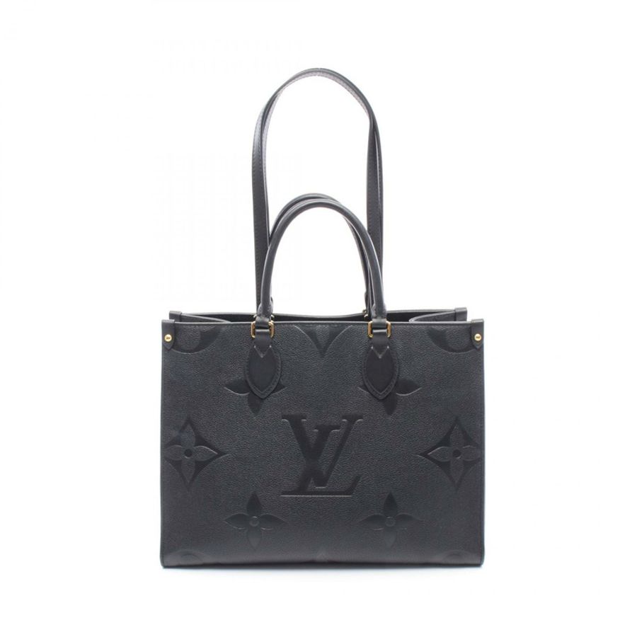 路易威登 On the Go MM 手提單肩包 M45595 Monogram empreinte Noir 二手-0