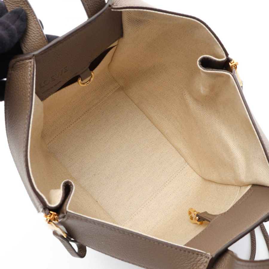 LOEWE 迷你兩用吊床手提包 A538H13X233170 皮革 灰色 新款 女士-2