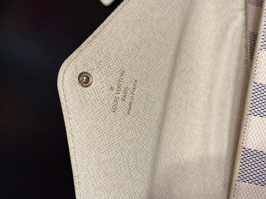 Louis Vuitton LV Damier Azur Josephine 白棋盤格長夾|附盒|約7成新-15