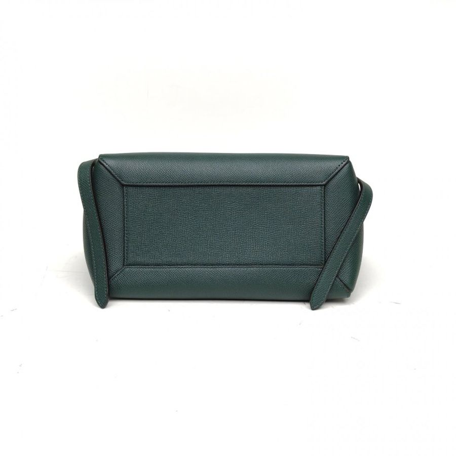 CELINE Belt鯰魚包Micro24綠色牛皮金扣肩背包-4