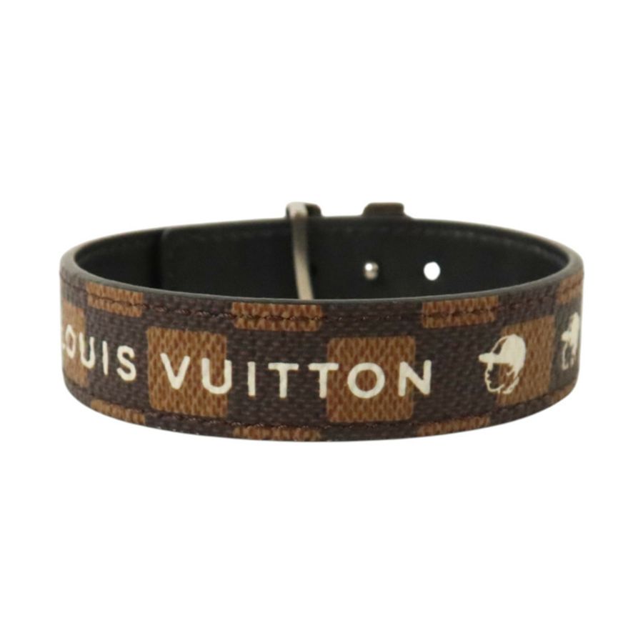LOUIS VUITTON Damier Ebene Flower Damier Phriendship銀扣手鏈-2