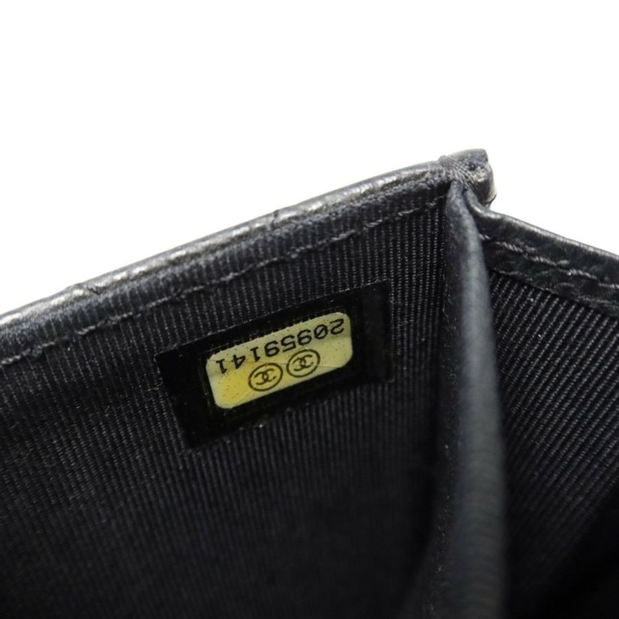 CHANEL 牛皮皮革Card Case銀扣卡片套-6