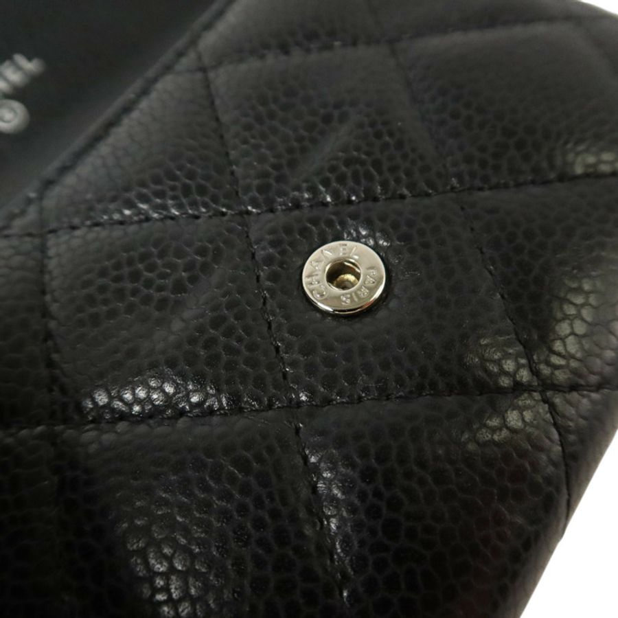 CHANEL 牛皮皮革Card Case銀扣卡片套-8