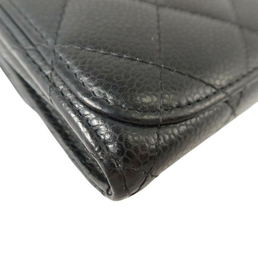 CHANEL 牛皮皮革Card Case銀扣卡片套-12