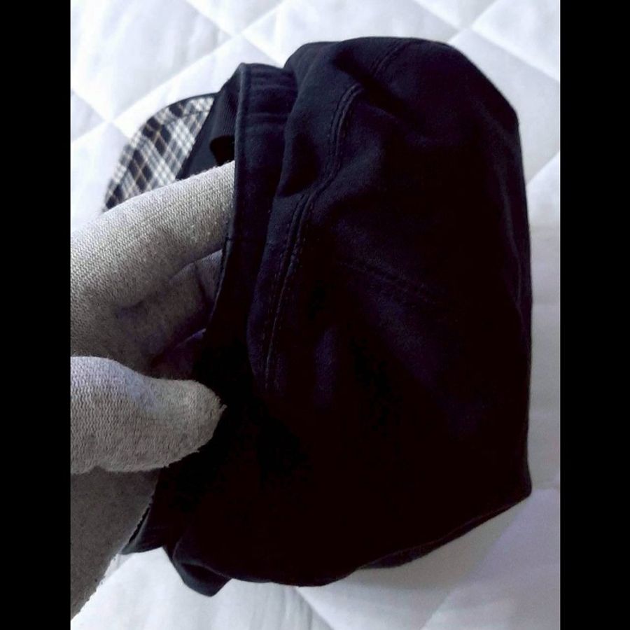 (日本製MIJ)BURBERRY 博柏利 LONDON BLUE LABEL 藍標 戰馬 女黑色純羊毛報童帽57CM-3