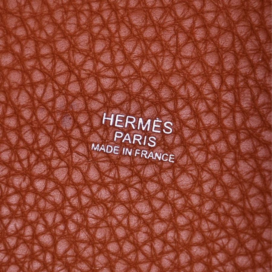 Hermes Y刻棕色picotin锁头菜篮子手提包-23