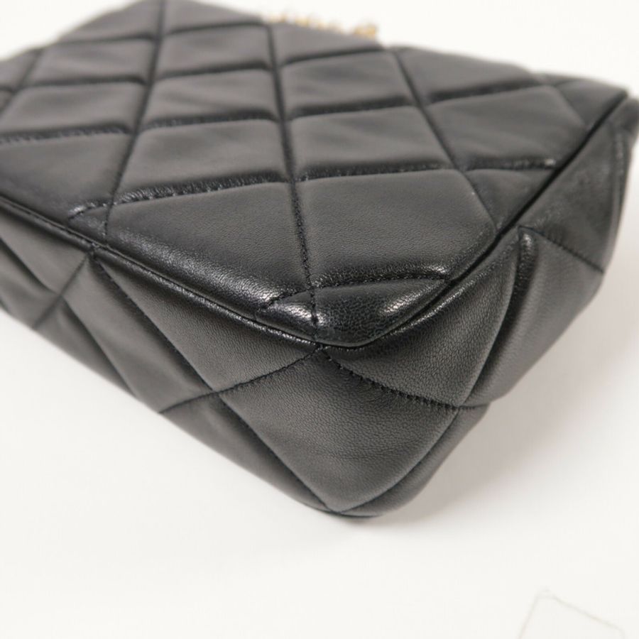 CHANEL 羊皮皮革Chain Shoulder鏈帶肩背袋-14