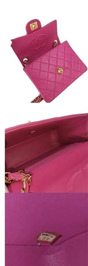 Chanel 菱格紋雙C扣方胖子鏈條包-17