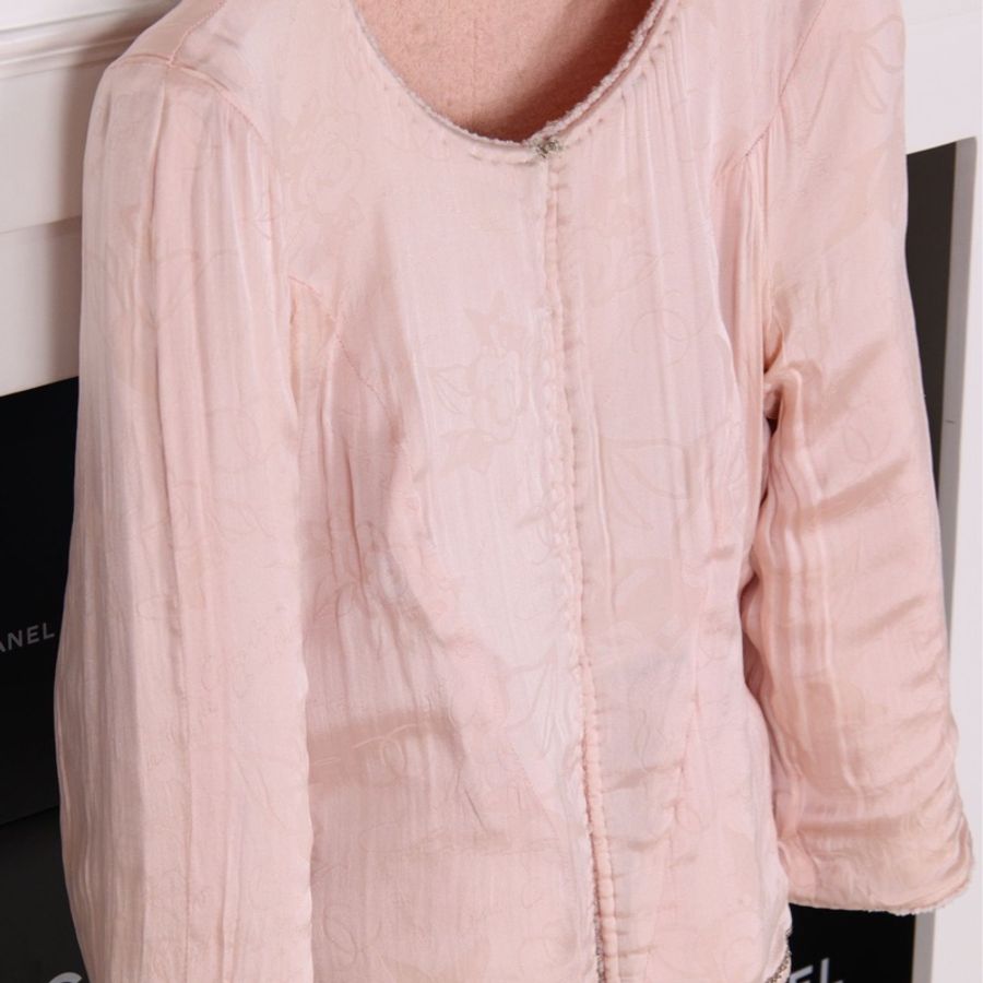 Chanel 09年粉色狮头纽扣圆领两口袋外套-6